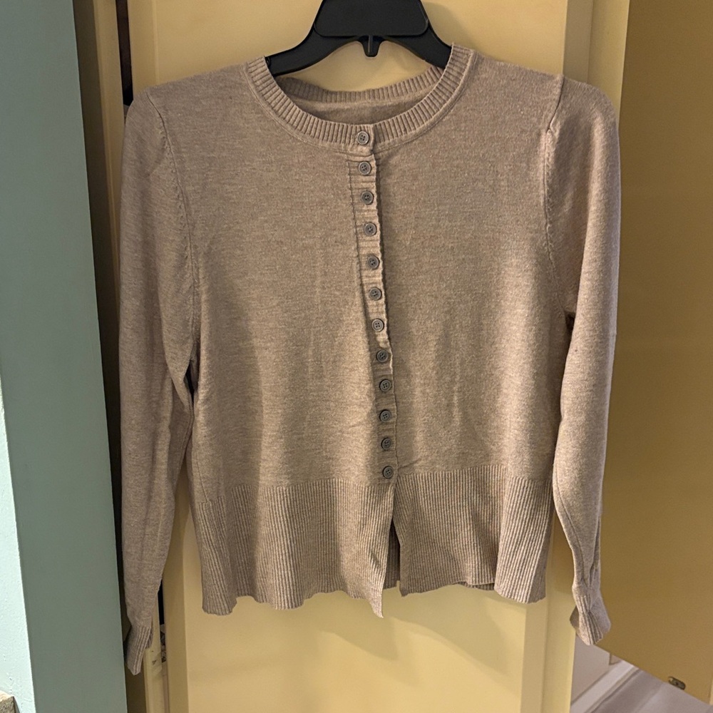 Women's Beige Cardigan Sweater